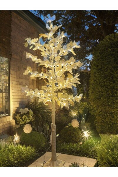 OEM Copac Decorativ Artar Alb, 180 cm, cu LED, Lumina Caldă