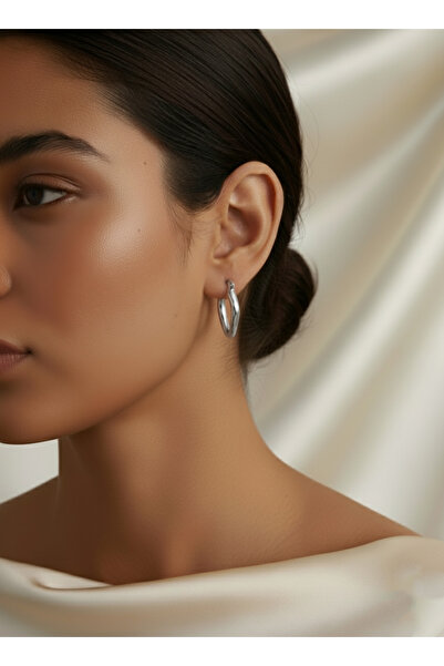 İris Jewelrys Çelik Missa Silver Küpe