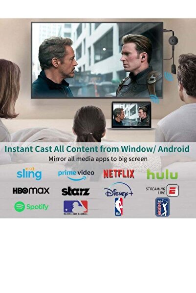 Generic محول عرض HDMI لاسلكي بدقة 4K (1080 بكسل) - Miracast وAirPlay وDLNA