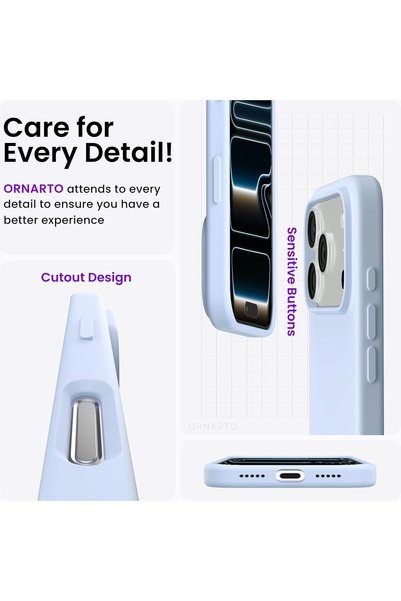 USIDE 17 Pro Case Inside Velvet Shockproof Screen and Camera Raised Lasman Cover-Baby Blue
