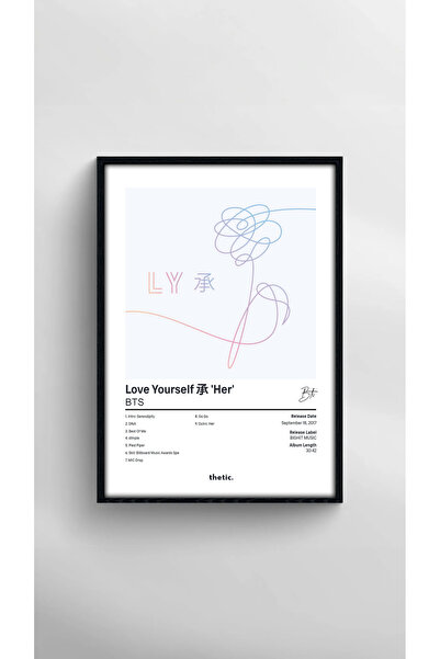 Thetic BTS - Love Yourself 承 'Her' Albüm Koleksiyonu PREMIUM Spotify Poster!