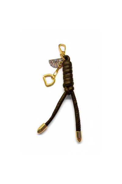 Trend aksesuar Leather Metal Detailed Keychain and Bag Charm
