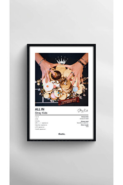 Thetic Stray Kids - ALL IN Albüm Koleksiyonu PREMIUM Spotify Poster!