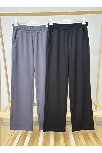 Ceylen Παντελόνι Premium 2 τεμαχίων από ύφασμα Modal με ελαστική μέση, ίσιο π...