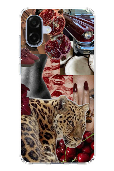 TechTree حافظة سيليكون متوافقة مع هاتف سامسونج جالاكسي A07 باللون الأحمر الفه...