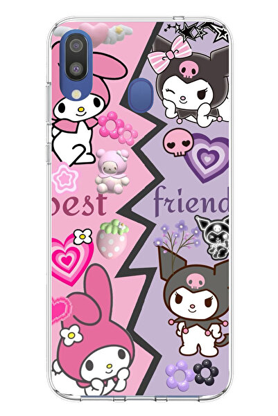 TechTree حافظة سيليكون متوافقة مع هاتف سامسونج جالاكسي M20 بتصميم أفضل صديق م...