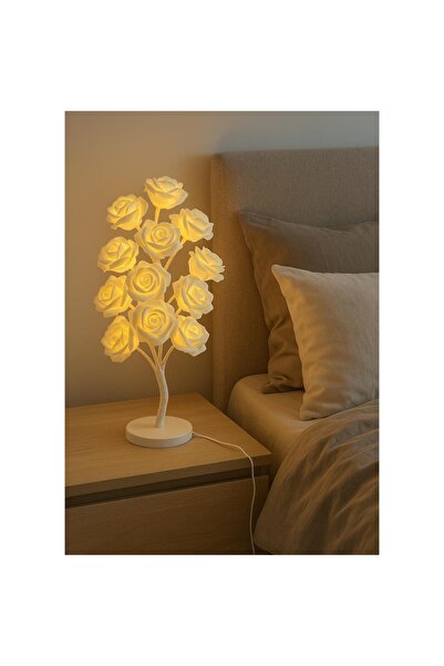 ABS Decorative indoor LED flower tree, warm light, 50 cm, mains powered