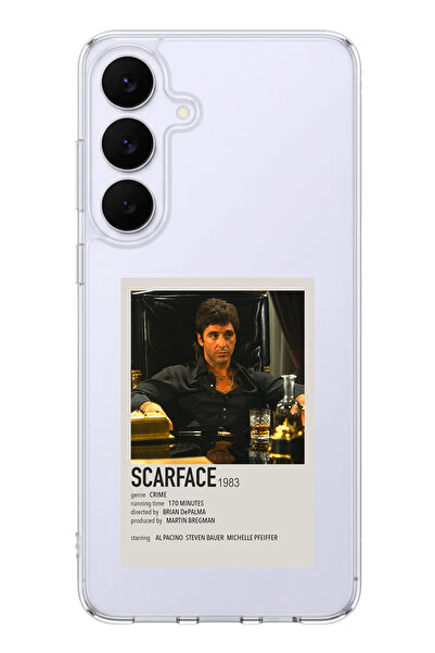 TechTree حافظة سيليكون مطبوع متوافقة مع هاتف سامسونج جالاكسي S25 FE بتصميم ملصق صغير من سكارفيس