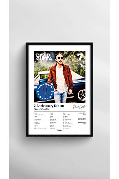 Thetic David Guetta - 7: Anniversary Edition Album Collection Premium Spotify Poster!