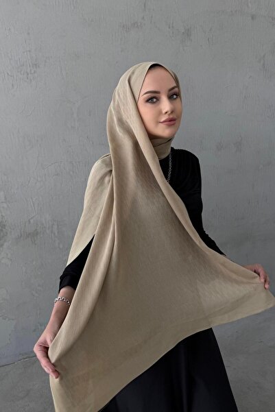 Byedauzunlar Σάλι από βαμβάκι και κασμίρ Latte Melinna