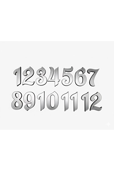 Pelince Lazer Kesim Saat Rakam Seti | Arabic Model l Ahşap MDF Hobi Malzemesi...