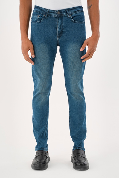 BLACK LEE Men's Stonewashed Slim Fit Stretch Fabric Jean Denim Trousers