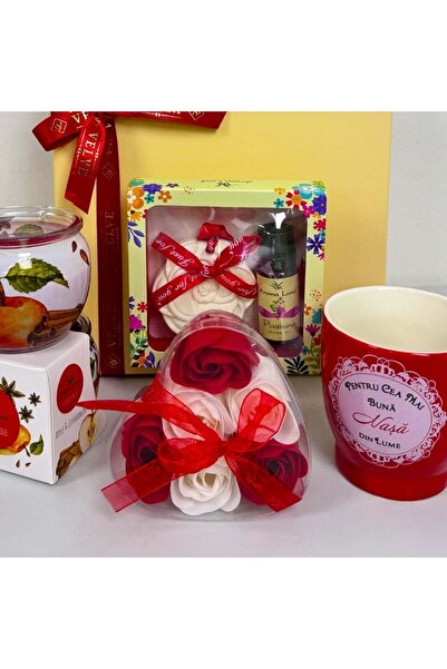 velve Pure Love package for the best godmother, personalized mug, candle, soap roses, aromatic set