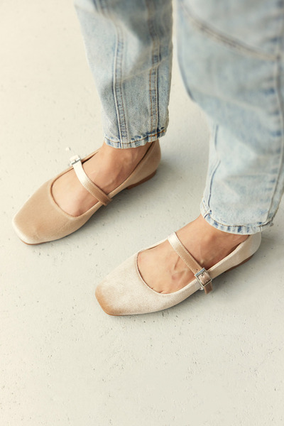 MİLAYA SHOES Sara Suede Women's Flat Shoes