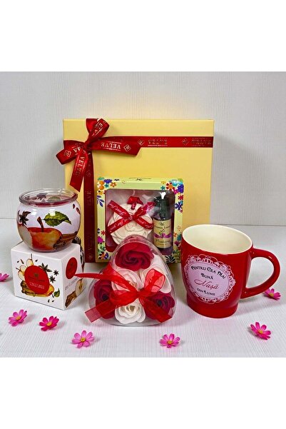 velve Pure Love package for the best godmother, personalized mug, candle, soap roses, aromatic set