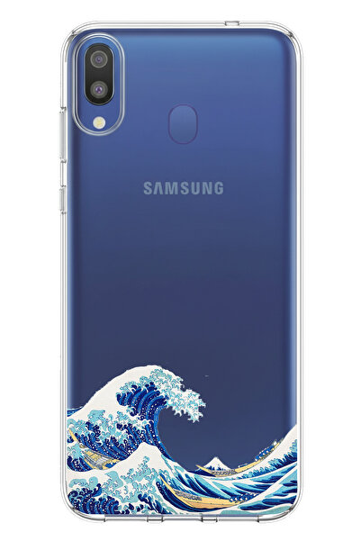 TechTree حافظة سيليكون متوافقة مع هاتف سامسونج جالاكسي M20 بتصميم موجة كاناغا...