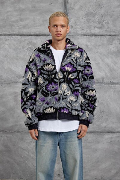 NOMARC Лациверт 251 Квітовий візерунок Плюшевий піджак