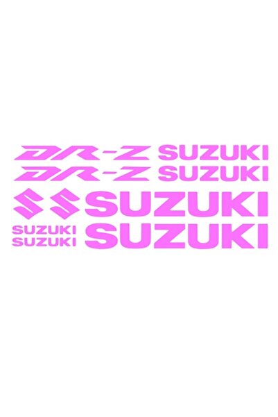 Oracal 651 Set 10 autocolante Suzuki Dr-Z V2, 20cm x 2cm, roz