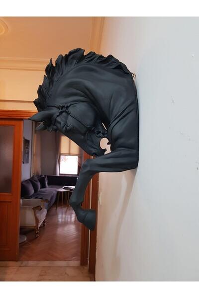 Hanlar Home Dekoratif Duvar At Kafası Aplik (48CMX28CM)