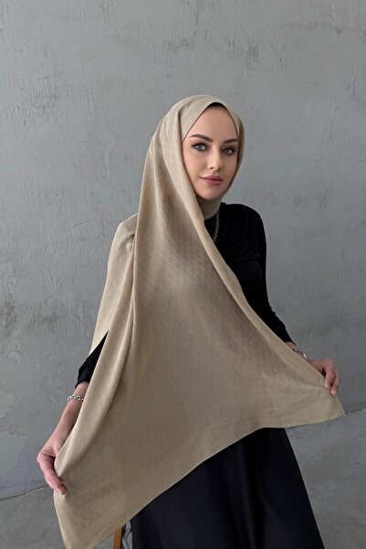 Byedauzunlar Σάλι από βαμβάκι και κασμίρ Latte Melinna