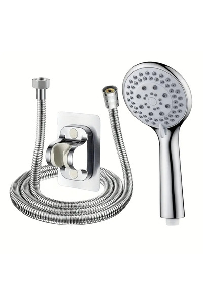 shind Shower Head with Hose 1.5m, 5 Types of Universal Adjustable High Pressure Jet Made in Italy