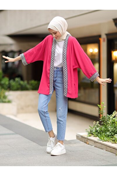 MissRunin Araboy Etnik Şeritli Kimono