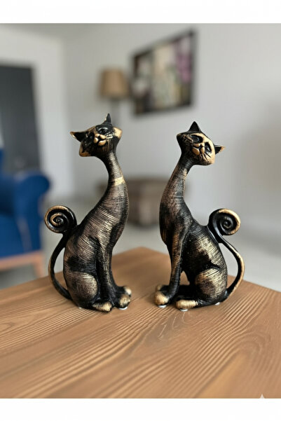Genel Markalar Dekoratif Hediyelik Kuyruklu Kedi Biblo