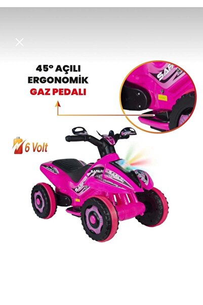 LİFİİ RENKLİ LED IŞIKLI MÜZİKLİ AKÜLÜ ATV ÇOCUK MOTORU