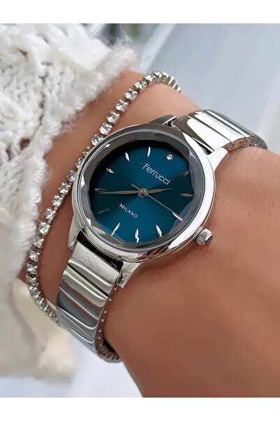 Ferrucci ÇELİK KORDON KADIN KOL SAATİ 3 ATM SU GEÇİRMEZ 2 YIL GARANTİLİ+BİLEKLİK HEDİYELİ