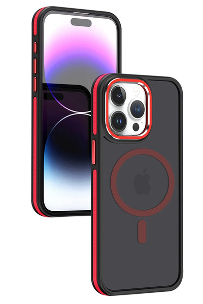 Joko غطاء LVSQVR لهاتف آيفون 15 برو وينر ماج سيف (230921) - أحمر