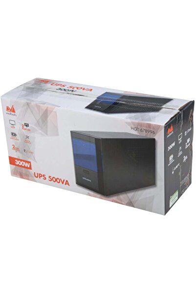 Evotools UPS 500VA/300W 2 Ports, LCD Display 500VA/300W W