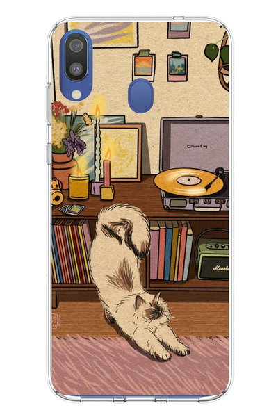 TechTree حافظة سيليكون مطبوع متوافقة مع هاتف سامسونج جالاكسي M20 بتصميم كلب ا...