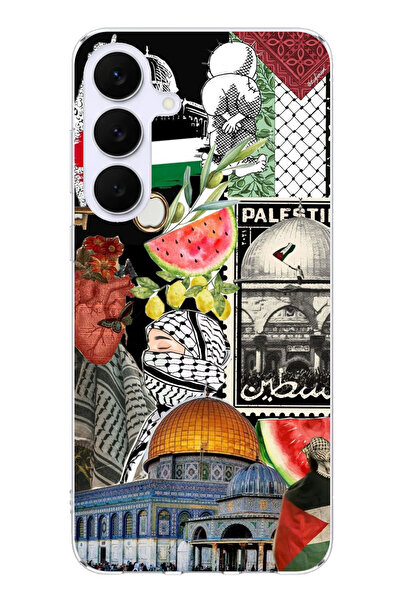 TechTree حافظة سيليكون متوافقة مع هاتف سامسونج جالاكسي S25 FE من تصميم فلسطين...