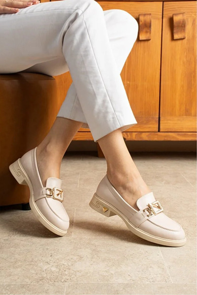 nuvora Жіночі туфлі-лофери з товстою підошвою, що виглядають як шкіряні, стильні та сучасні для щоденного носіння