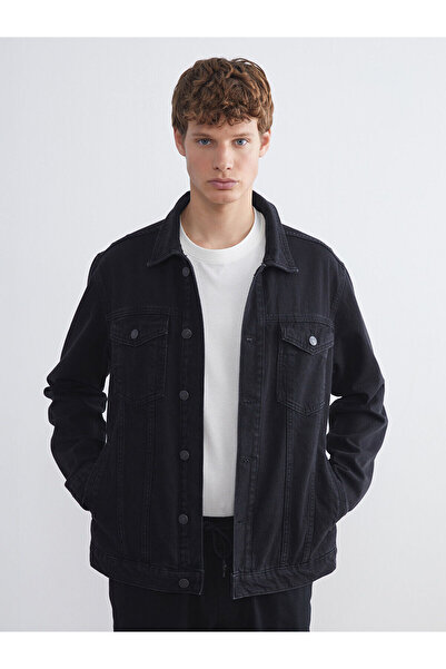 LC Waikiki Ανδρικό τζιν μπουφάν LCW Jeans Black Standard Fit W5BR55Z8