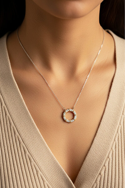 Modacaprea قلادة ستيل لايف إكس 45 سم |   قلادة نسائية من الفولاذ بلون فضي لا ...