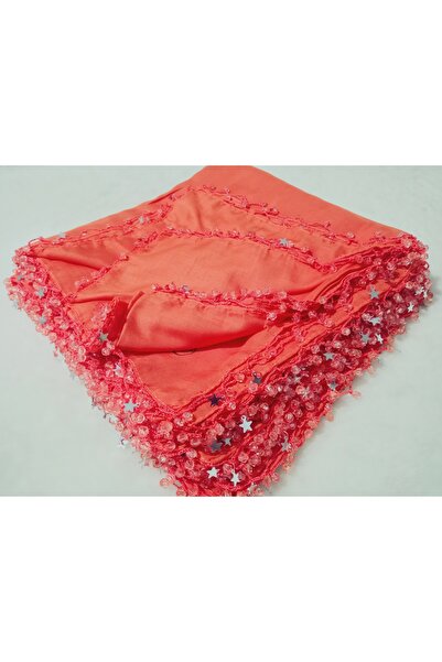 GÜNBATILI Handcrafted Handwork Edge Beaded Writing Cheesecloth Dowry Gift 100X100 cm