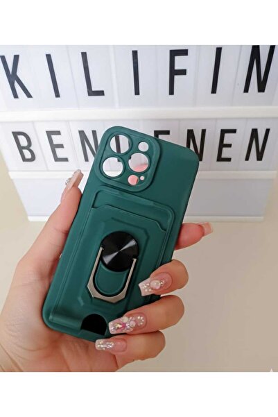 kılıfınbenden حافظة آيفون 13 برو مع حامل وحامل بطاقات