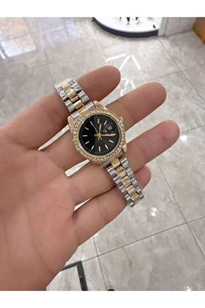 LOOQ Takvimli Şık Taş Detaylı Kadın Kol Saati