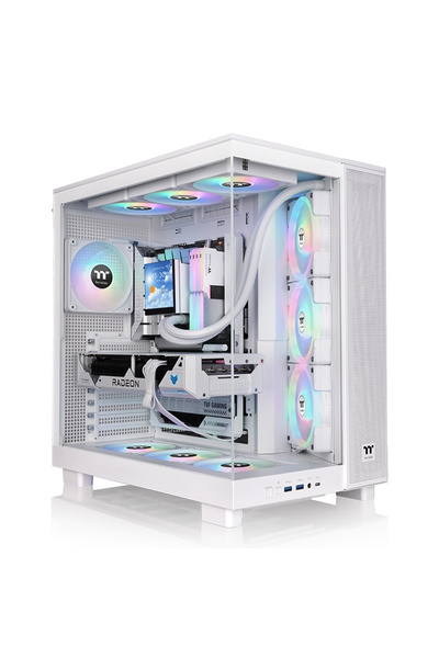THERMALTAKE View 380XL Temperli Cam 4X120mm USB 3.0 Beyaz ARGB ATX Mid Tower Oyuncu (Gaming) Kasası