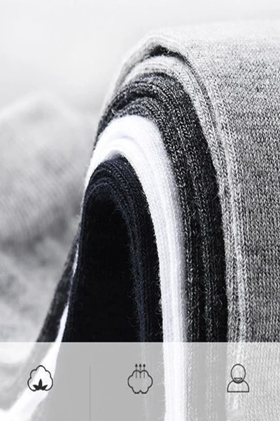 HRN Textile 7-Piece Men's Cotton Plain Long Socks – Anti-Sweat and Odor Prevention