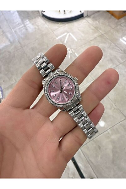 LOOQ Takvimli Şık Taş Detaylı Kadın Kol Saati