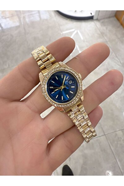 LOOQ Takvimli Şık Taş Detaylı Kadın Kol Saati