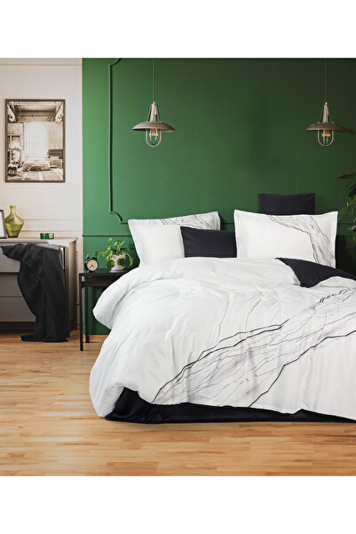 SHome Luxury Silky Textured Satin Duvet Cover Set Double – 200X220 Cm, 82 Thr...