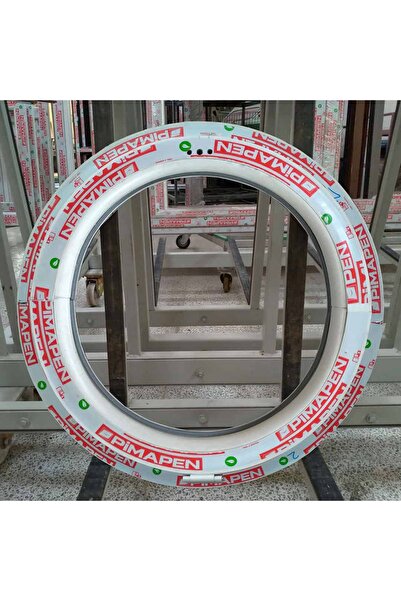 pimapen 75 cm Beyaz Tam Kanatlı Isıcamlı Yuvarlak Pencere