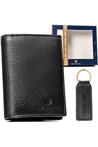 Other Gift Set: Men's Leather Wallet and Keychain - Peterson