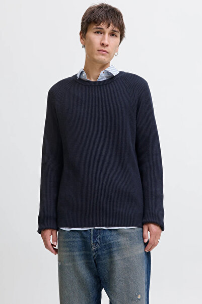 Jack & Jones Jjpannel Cotton Blend Regular Fit Crew Neck Sweater Men's Sweater 12278916