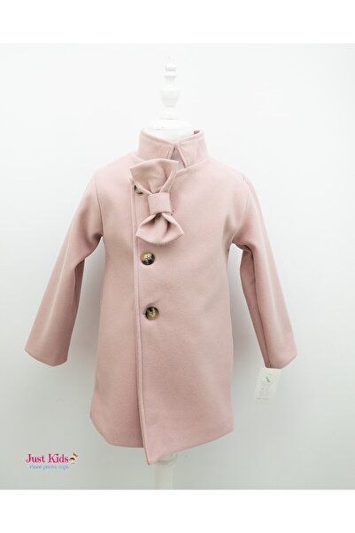 Justkids Elegant Coat with Bow, Pink, 4-14 yrs