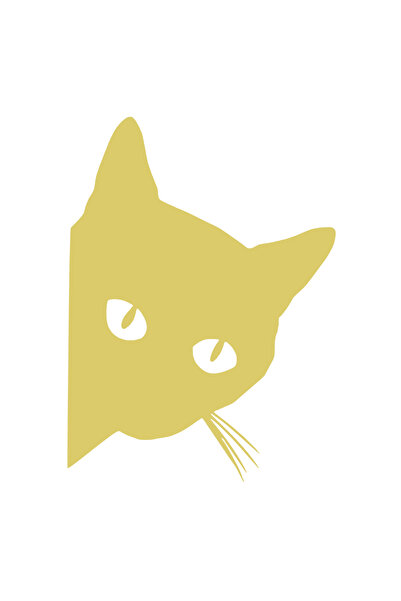 Oracal 651 Sticker decorativ auto pisica aurie 18cm X 14 cm