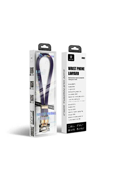 Lenyes حبل تعليق الهاتف LST102 - أنيق وآمن - أسود